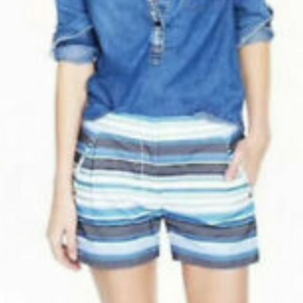 J. Crew Factory Textured Striped Shorts #B9920